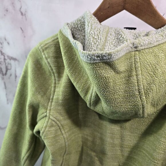 Marmot Jacket Womens Small Green Hooded Sherpa Teddy Fleece Full Zip Coat - Picture 6 of 10